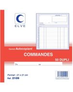 COMMANDES ELVE 2109  : Carnet autocopiant Dupli - 210 x 210 mm