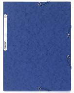 Chemise à élastiques 3 rabats Carte lustrée - Bleu : EXACOMPTA Visuel