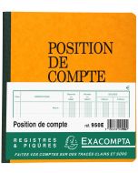 EXACOMTPA 950E : Position de compte - 210 x 190 mm Registre