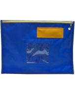 Sac Navette avec zip - 400 x 300 mm - Bleu WONDAY Image avec porte étiquette