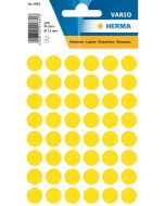 HERMA 1861 : Lot de 240 étiquettes adhésives rondes - 13 ,0 mm - Jaune