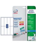 Étiquettes Aimantées - Blanc - 50 x 140 mm AVERY J8875-5