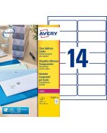 AVERY Étiquettes transparentes 99,1 x 38,1 mm L7563-25