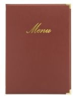 Protège-menus A4 - Imitation cuir - Noir SECURIT Classic