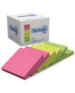 Bloc-Notes repositionnables - Couleurs Néon assorties - 76 x 76 mm TARTAN visuel boite