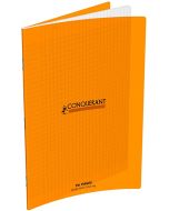 Photo Cahier Séyès / Grands carreaux Orange - Polypro - 96 pages - 240 x 320 mm CONQUERANT :