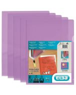 Photo Lot de 10 pochettes à coins A4 -  Violet ELBA 100206711