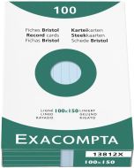 Photo Fiches Bristol lignées - 100 x 150 mm - Bleu azur EXACOMPTA Image