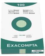 Photo Fiches Bristol lignées - 125 x 200 mm - Vert EXACOMPTA Image