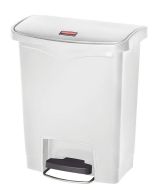 Photo Poubelle à pédale avec couvercle Blanche 30 litres 1883555 RUBBERMAID
