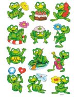 Photo HERMA : Lot de 36 stickers en papier - Grenouilles - 5601