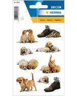 Photo HERMA : Lot de 27 stickers en papier - Chiots - 5606