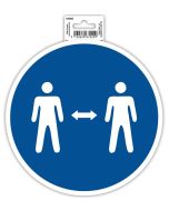 Photo Panneau adhésif - Gardez vos distances - Bleu EXACOMPTA