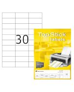 Photo Étiquettes adhésives blanches - 70 x 29,7 mm : TOP STICK 