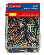 Photo Boite de 1000 trombones en métal plastifié - 26 mm : HERLITZ  8859134