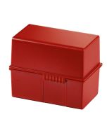 Photo Boite pour fiches en plastique - Format A7 - Rouge : HAN 977-17 