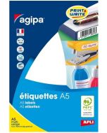 Photo AGIPA 114040 Etiquettes adhésives - 15 x 50 mm - Blanc