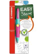 Photo STABILO : Porte-mines Easyergo 1,4 - HB Dessin - Bleu turquoise/Rose fluo - B-46890-3