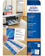 Photo AVERY C32010-10 Cartes de visite blanc mat - 185 g