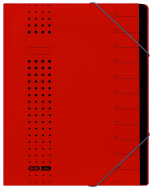 Photo ELBA 400001993 : Trieur à élastique 12 compartiments - Rouge