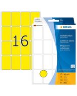 Photo HERMA 2451 : Lot de 512 étiquettes - 25,0 x 40,0 mm - Jaune