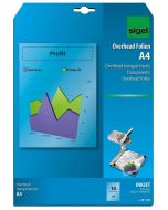 Photo Film transparent pour imprimantes Jet d'encre - A4 : SIGEL Lot de 10