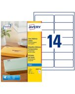 Photo Étiquettes - 99,1 x 38,1 mm - Jet d'encre - Transparent AVERY