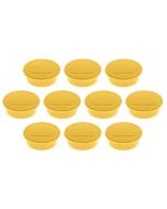 Photo Lot de 10 Aimants ronds - 40 mm - Jaune : MAGNETOPLAN 1662002