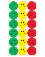 Photo Pastilles adhésives rondes Smiley - 20 mm - Assortiment SIGEL