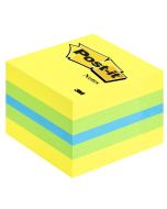 POST-IT MINI CUBE Notes adhésives amovibles Jaune/Bleu/Vert