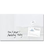 Tableau magnétique en verre - 780 x 480 mm - Blanc : SIGEL GL131 Modèle