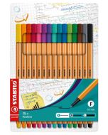 Stylos-feutres - Fineliner point 88 STABILO Lot de 15
