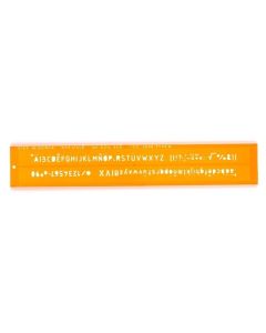 Trace-Lettres en plastique - Orange transparent - 5 mm  MINERVA