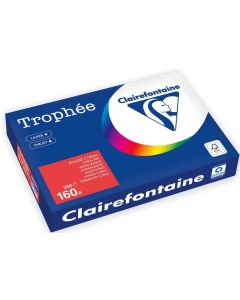Ramette de papier de 250 feuilles A3 160g - Rouge Corail : CLAIREFONTAINE Trophée Photo