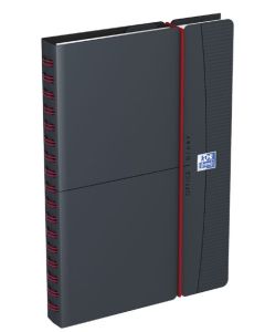 Agenda Semainier 2026 - 150 x 210 mm - Gris / élastique rouge OXFORD Office