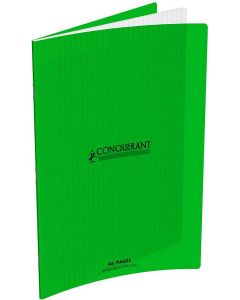 Photo Cahier Séyès / Grands carreaux Vert - Polypro - 96 pages - 240 x 320 mm CONQUERANT :