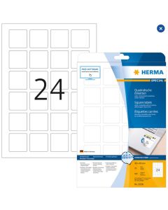 HERMA : Étiquettes adhésives blanches HERMA 10108 - 40 x 40 mm