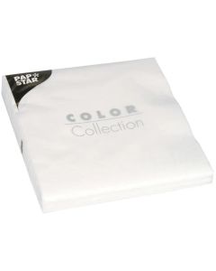 Photo Serviettes de table en papier - 330 x 330 mm - Blanc PAP STAR Color