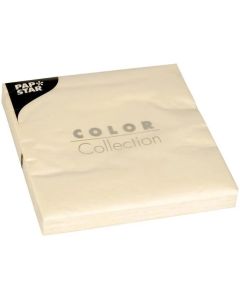 Photo Serviettes de table en papier - 330 x 330 mm - Crème PAP STAR Color