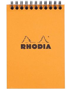 Bloc-Notes quadrillé à spirale - 105 x 148 mm A6 : RHODIA Couverture Orange Visuel