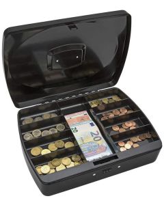 Caisse à monnaie avec serrure à combinaison - Noir - 330 x 240 mm : WEDO Image