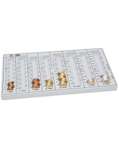 Planche de Comptage EURO 8 colonnes à pièces (Trieur à monnaie) 161100837 WEDO