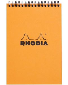 Bloc-Notes quadrillé à spirale - 148 x 210 mm A5 : RHODIA Couverture Orange Visuel