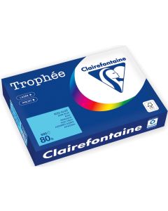Ramette de papier Trophée de 500 feuilles A4 - Bleu alizé : CLAIREFONTAINE Visuel