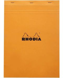 Bloc-notes quadrillé - Couverture Orange - 210 x 297 mm A4 RHODIA N°18 Fermé