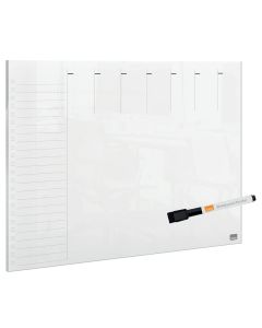 Tableau Planning Hebdomadaire - Blanc - A4 - 210 x 297 mm : NOBO image
