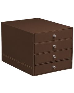 Module de classement 4 tiroirs - Simili-cuir Noir RHODIA