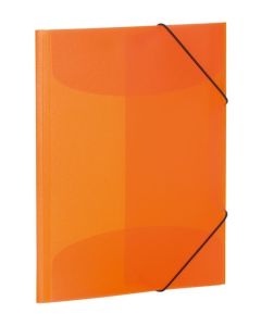 Chemise à élastiques A3 en PP translucide - Orange HERMA image