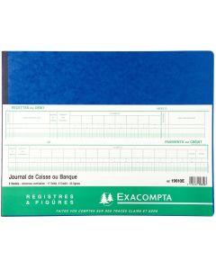 Journal de caisse ou de banque EXACOMPTA 19610E (Cahier comptable)