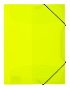 Chemise à élastiques A4 en PP translucide - Jaune fluo HERMA